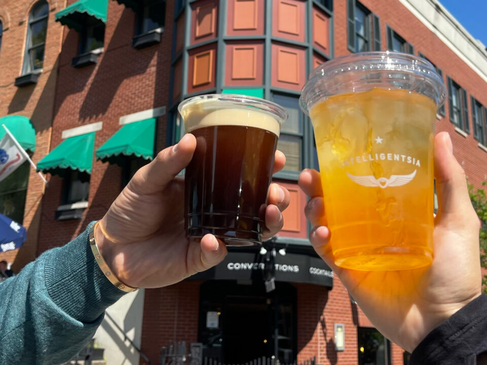 Intelligencia coffee in front of cafe